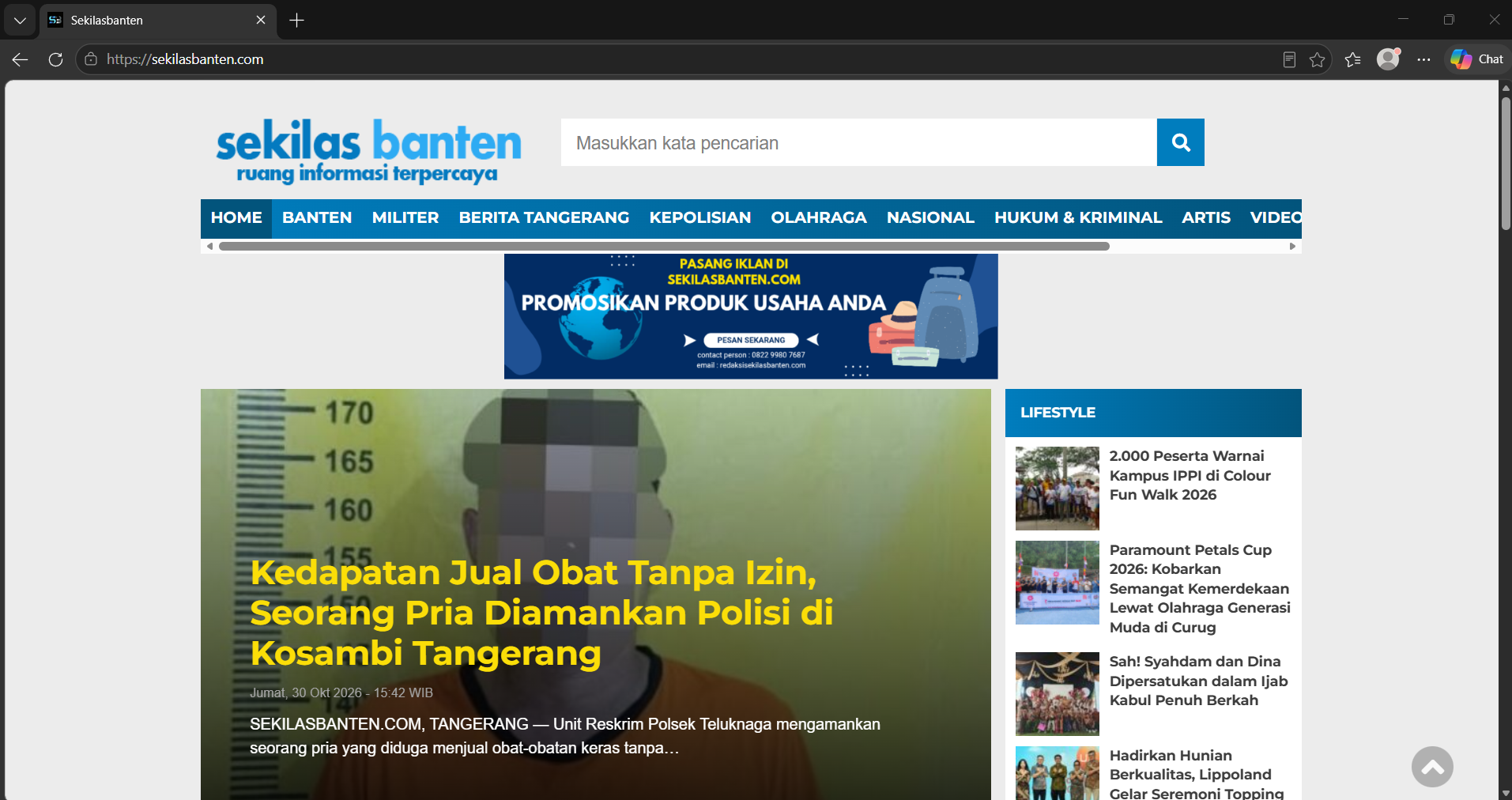 Proyek Pengembangan Website Sekilas Banten